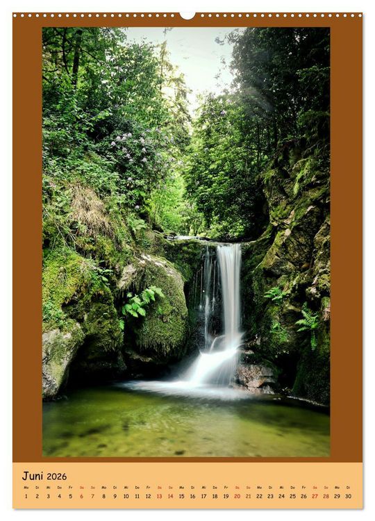 Produktbild: Schwarzwald Wasserf&auml;lle (hochwertiger Premium Wandkalender 2026 DIN A2 hoch), Kunstdruck in Hochglanz