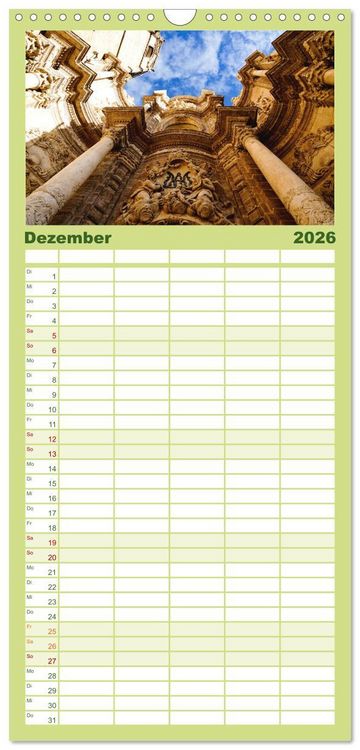 Produktbild: Familienplaner 2026 - Valencia - Eine Stadt voller Kontraste. mit 5 Spalten (Wandkalender, 21 x 45 cm) CALVENDO