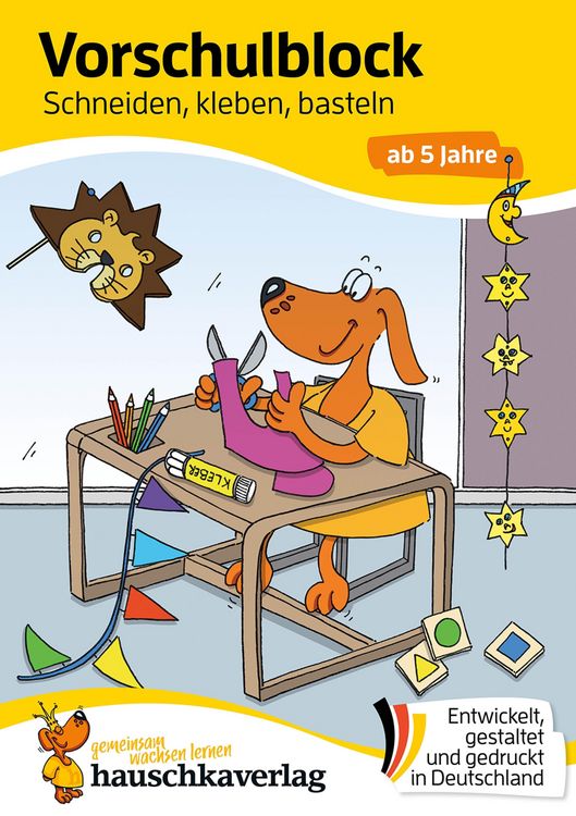 Produktbild: Vorschulblock ab 5 Jahre f&uuml;r Junge und M&auml;dchen - Schneiden, kleben, basteln