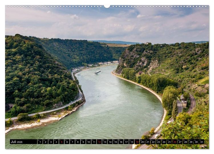 Produktbild: Rheinsteig Impressionen III (Wandkalender 2026 DIN A2 quer), CALVENDO Monatskalender