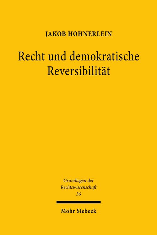 Produktbild: Recht und demokratische Reversibilit&auml;t