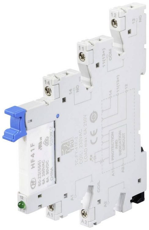 Produktbild: TRU COMPONENTS TC-FY-41F-2 230V Industrierelais Nennspannung: 230 V/AC Schaltstrom (max.): 6 A 1 &Ouml;ffner, 1 Schlie&szlig;er 1 St.