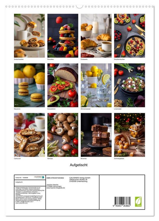 Produktbild: Aufgetischt (hochwertiger Premium Wandkalender 2026 DIN A2 hoch), Kunstdruck in Hochglanz