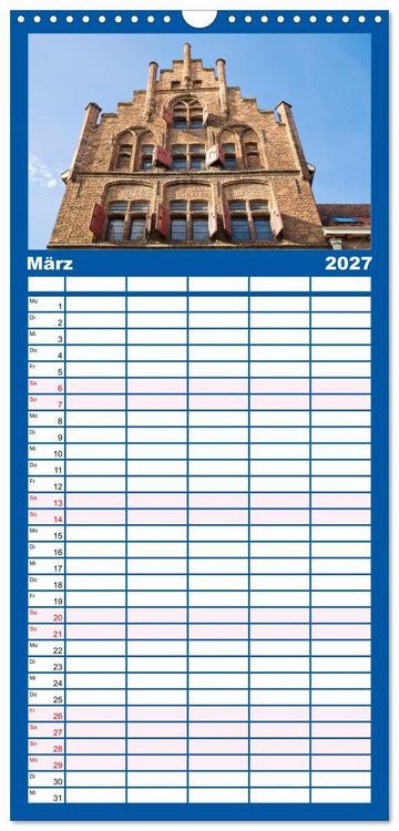 Produktbild: Familienplaner 2027 - Venlo mit 5 Spalten (Wandkalender, 21 x 45 cm) CALVENDO