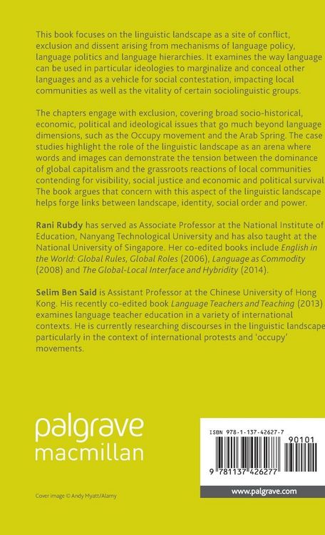 Produktbild: Conflict, Exclusion and Dissent in the Linguistic Landscape