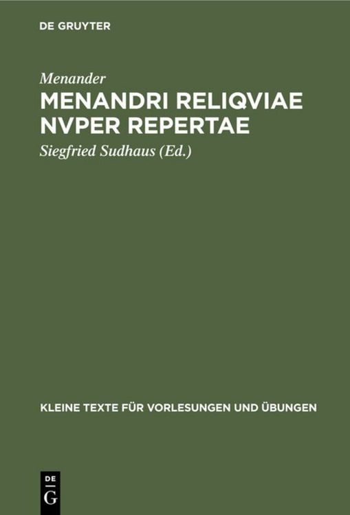 Produktbild: Menandri reliqviae nvper repertae