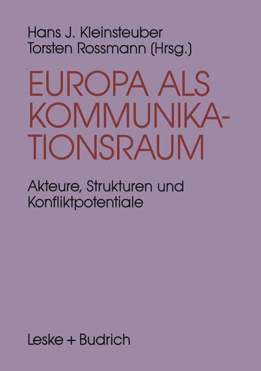 Produktbild: Europa als Kommunikationsraum