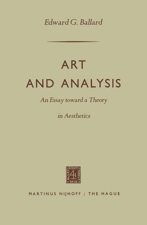 Produktbild: Art and Analysis