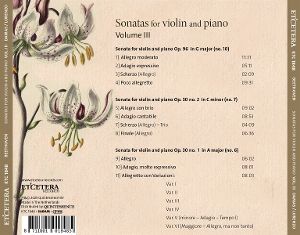 Produktbild: Sonatas for violin and piano (Vol. III)