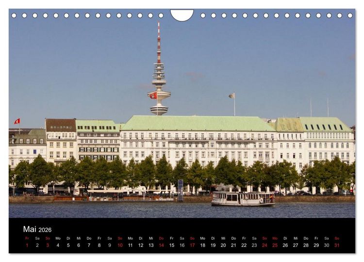 Produktbild: Hansestadt Hamburg (Wandkalender 2026 DIN A4 quer), CALVENDO Monatskalender