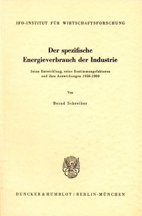 Produktbild: Der spezifische Energieverbrauch der Industrie.