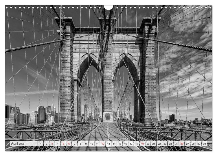 Produktbild: BROOKLYN BRIDGE Das Wahrzeichen von New York City (Wandkalender 2026 DIN A3 quer), CALVENDO Monatskalender