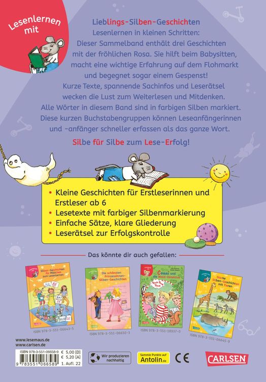 Produktbild: LESEMAUS zum Lesenlernen Sammelb&auml;nde: Lieblings-Silben-Geschichten