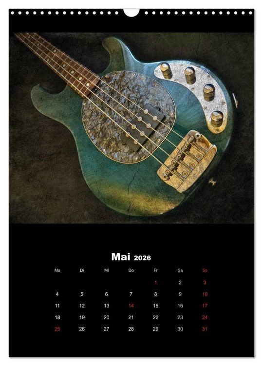 Produktbild: Vintage Gitarren (Wandkalender 2026 DIN A3 hoch), CALVENDO Monatskalender