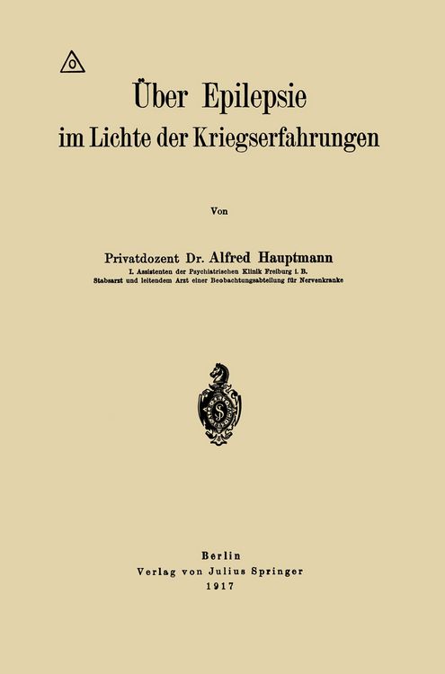 Produktbild: &Uuml;ber Epilepsie im Lichte der Kriegserfahrungen