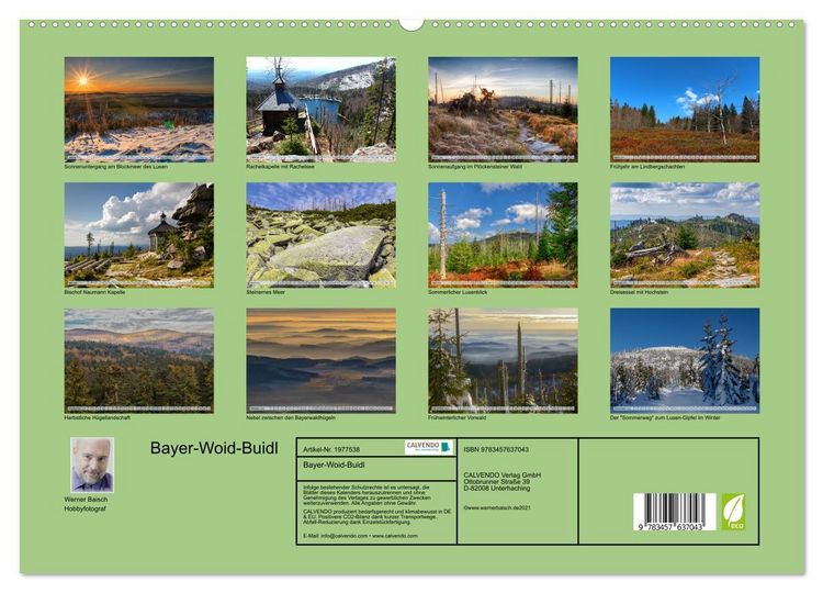 Produktbild: Bayer-Woid-Buidl (Wandkalender 2026 DIN A2 quer), CALVENDO Monatskalender