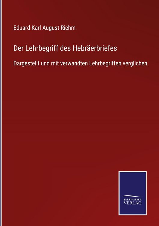 Produktbild: Der Lehrbegriff des Hebr&auml;erbriefes