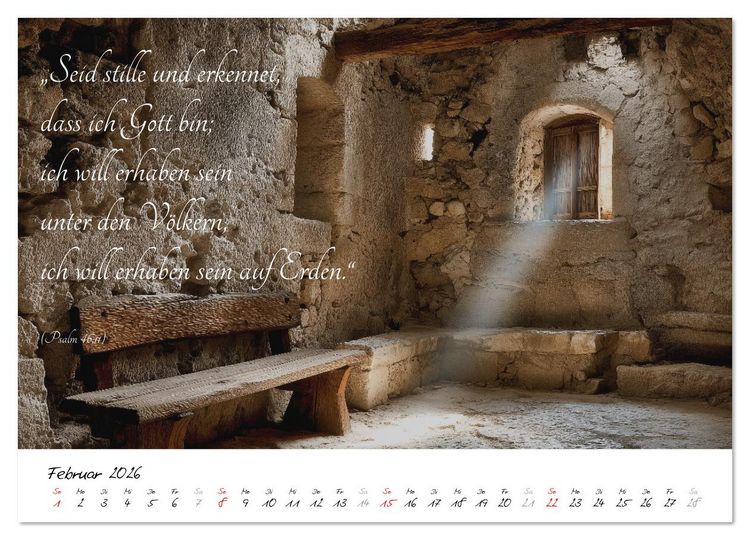 Produktbild: Christlicher Kalender mit Bibelzitaten und spirituellen Bildern (Wandkalender 2026 DIN A2 quer), CALVENDO Monatskalender