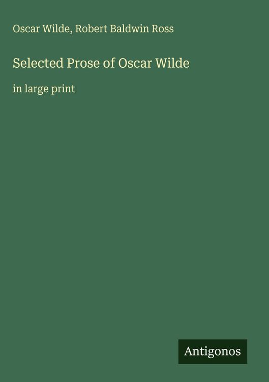 Produktbild: Selected Prose of Oscar Wilde