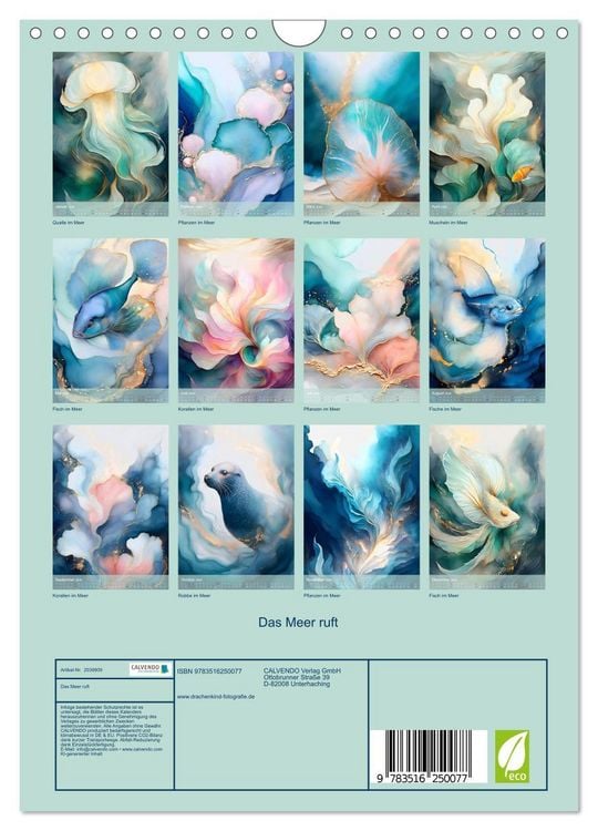 Produktbild: Das Meer ruft (Wandkalender 2026 DIN A4 hoch), CALVENDO Monatskalender