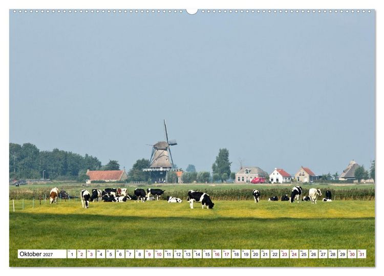 Produktbild: Hausbooturlaub Niederlande - Friesland und Groningen (hochwertiger Premium Wandkalender 2027 DIN A2 quer), Kunstdruck in Hochglanz