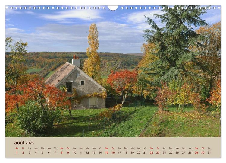 Produktbild: Paysages de l'Yonne (Calendrier mural 2026 DIN A3 vertical), CALVENDO calendrier mensuel