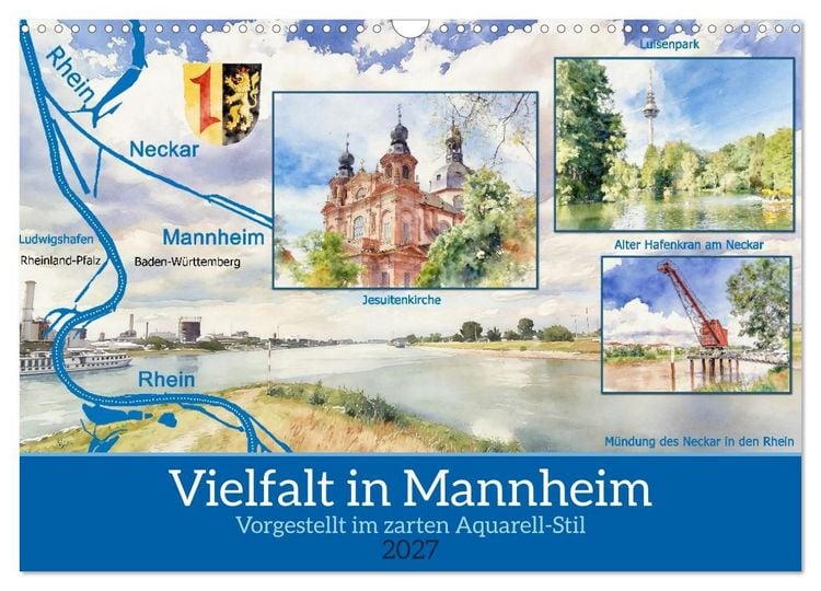 Produktbild: Vielfalt in Mannheim (Wandkalender 2027 DIN A3 quer), CALVENDO Monatskalender