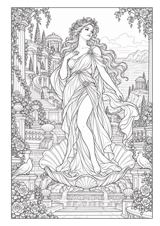 Produktbild: G&ouml;tter & Legenden &ndash; Fantasy Malbuch f&uuml;r Erwachsene mit 50 detailreichen Ausmalbildern
