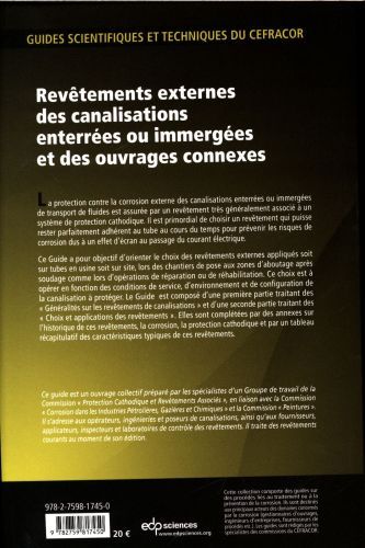 Produktbild: Rev&ecirc;tements externes des canalisations enterr&eacute;es ou immerg&eacute;es