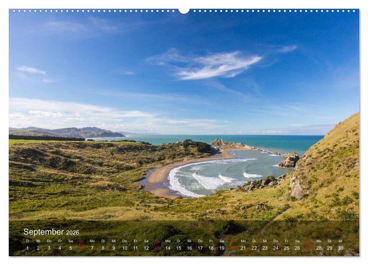 Produktbild: Neuseeland - Traumhafte Landschaften am anderen Ende der Welt (hochwertiger Premium Wandkalender 2026 DIN A2 quer), Kunstdruck in Hochglanz