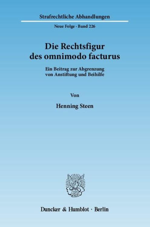 Produktbild: Die Rechtsfigur des omnimodo facturus.