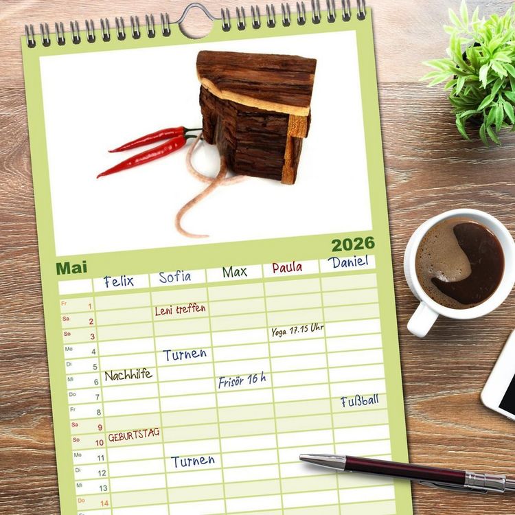 Produktbild: Familienplaner 2026 - S&uuml;&szlig;e M&auml;use und Coole Ratten mit 5 Spalten (Wandkalender, 21 x 45 cm) CALVENDO