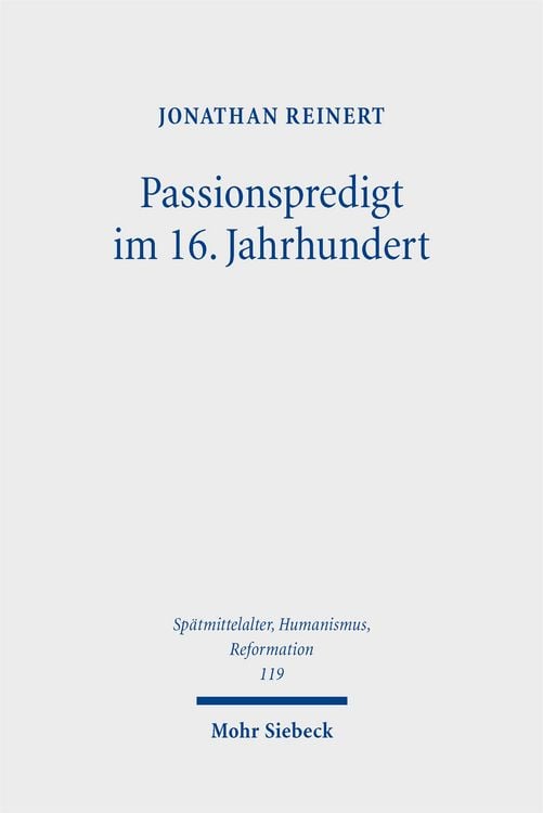 Produktbild: Reinert, J: Passionspredigt im 16. Jahrhundert