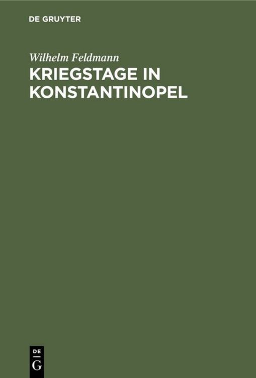 Produktbild: Kriegstage in Konstantinopel