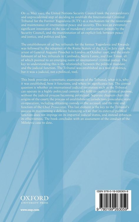 Produktbild: The International Criminal Tribunal for the Former Yugoslavia
