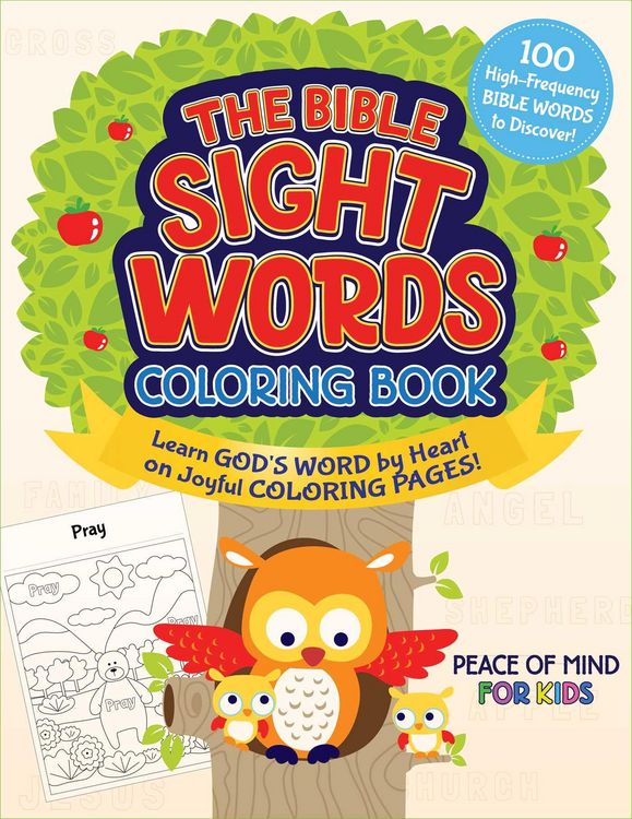 Produktbild: The Peace of Mind Bible Sight Words Coloring Book