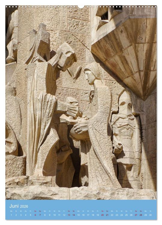 Produktbild: Sagrada Fam&iacute;lia - Gaud&iacute;s unvollendetes Meisterwerk (hochwertiger Premium Wandkalender 2026 DIN A2 hoch), Kunstdruck in Hochglanz