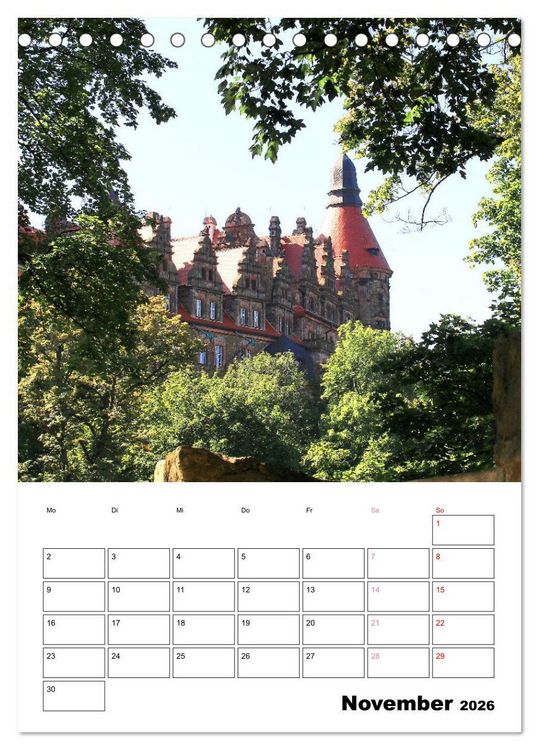 Produktbild: Schloss F&uuml;rstenstein in Polen - ein Reiseplaner (Tischkalender 2026 DIN A5 hoch), CALVENDO Monatskalender