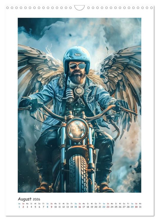 Produktbild: Freiheit auf zwei R&auml;dern - Die Abenteuer der Angel-Biker (Wandkalender 2026 DIN A3 hoch), CALVENDO Monatskalender