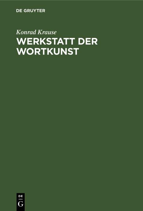 Produktbild: Werkstatt der Wortkunst