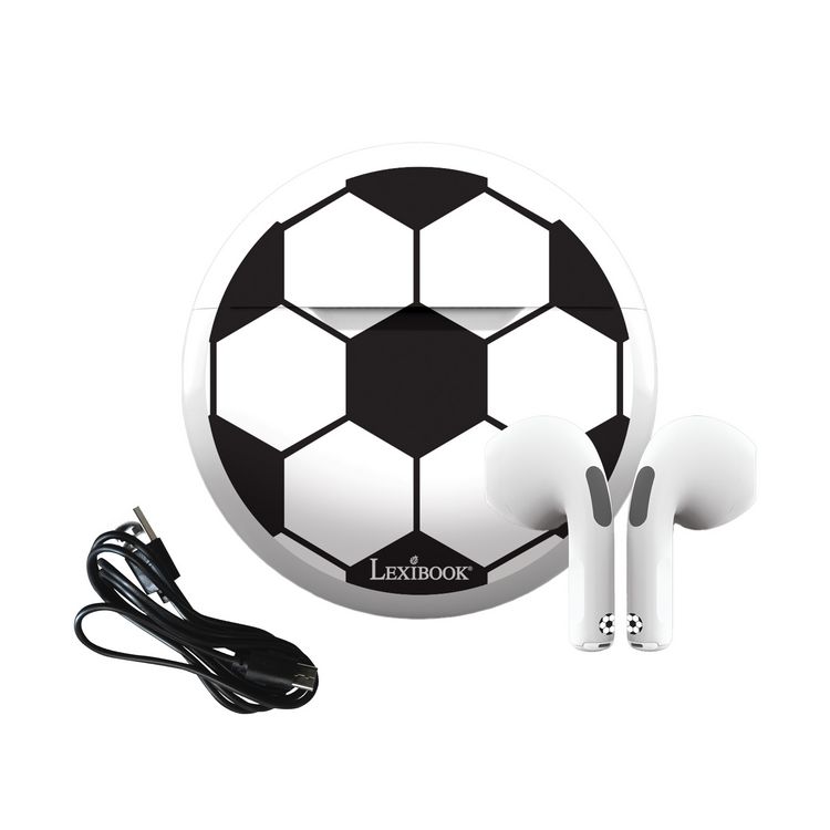 Produktbild: Fu&szlig;ball-Bluetooth-Kopfh&ouml;rer mit Ladecase