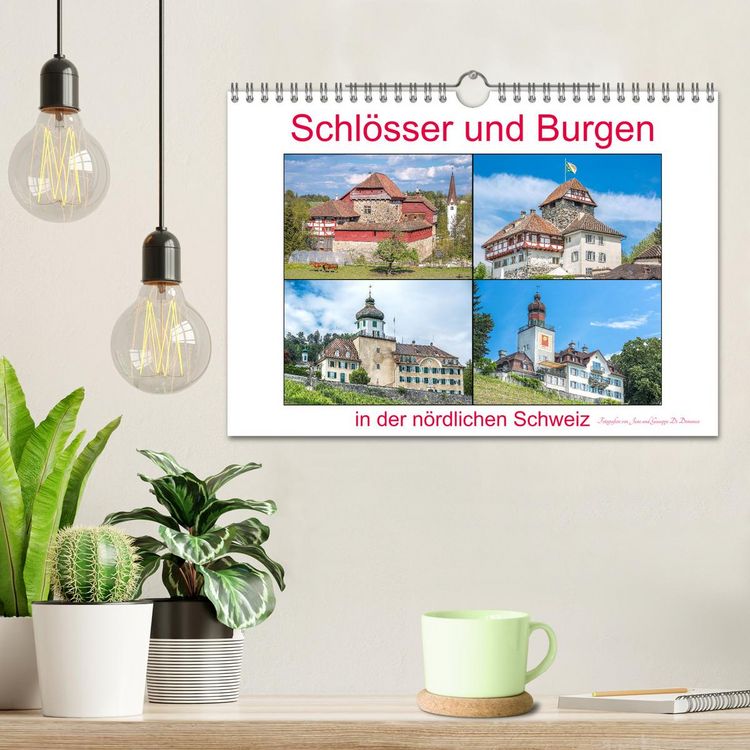 Produktbild: Schl&ouml;sser und Burgen in der n&ouml;rdlichen Schweiz (Wandkalender 2026 DIN A4 quer), CALVENDO Monatskalender