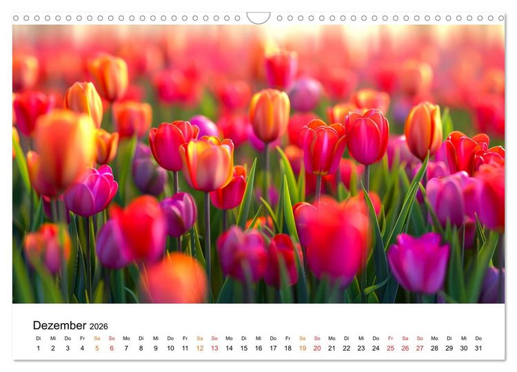 Produktbild: Tulpen - ein Farbenmeer (Wandkalender 2026 DIN A3 quer), CALVENDO Monatskalender