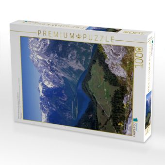Produktbild: CALVENDO Puzzle Blick vom Jenner auf den K&ouml;nigssee mit Watzmann | 1000 Teile Lege-Gr&ouml;&szlig;e 64x48cm Foto-Puzzle f&uuml;r gl&uuml;ckliche Stunden