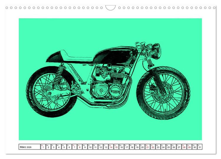 Produktbild: Motor Craft Motorr&auml;der (Wandkalender 2026 DIN A3 quer), CALVENDO Monatskalender