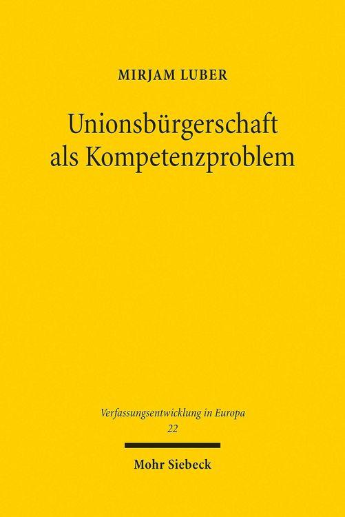 Produktbild: Unionsb&uuml;rgerschaft als Kompetenzproblem