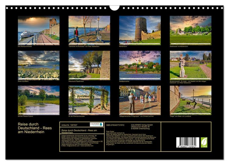 Produktbild: Reise durch Deutschland - Rees am Niederrhein (Wandkalender 2026 DIN A3 quer), CALVENDO Monatskalender