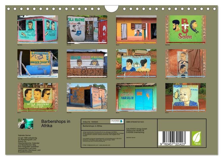 Produktbild: Barbershops in Afrika (Wandkalender 2026 DIN A4 quer), CALVENDO Monatskalender