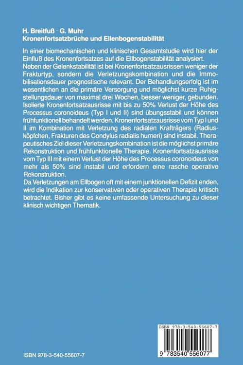 Produktbild: Kronenfortsatzbr&uuml;che und Ellenbogenstabilit&auml;t
