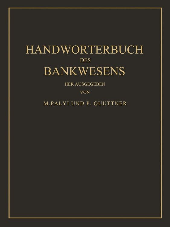 Produktbild: Handw&ouml;rterbuch des Bankwesens